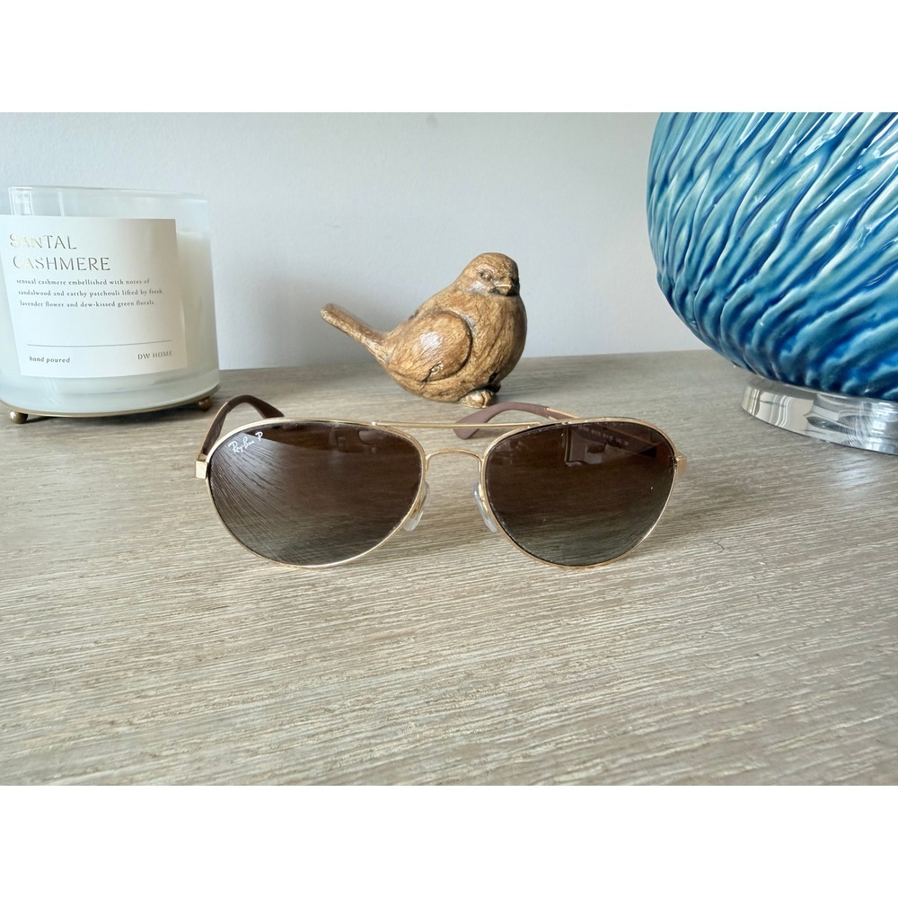Ray-Ban RB3549 Aviator Sunglasses Men Gold Brown 61mm